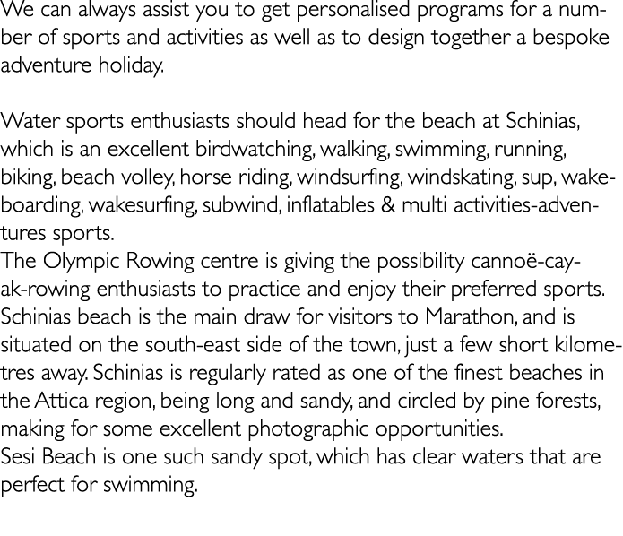 We can always assist you to get personalised programs for a number of sports and activities as well as to design toge...